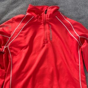 SUGOI Red Pullover with White Piping